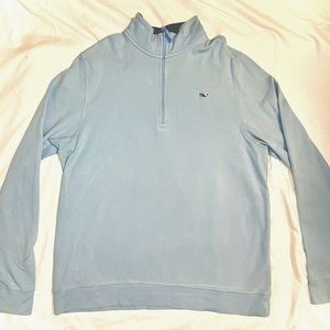 Vineyard Vines Kids XL Half Zip Pullover - Light Blue